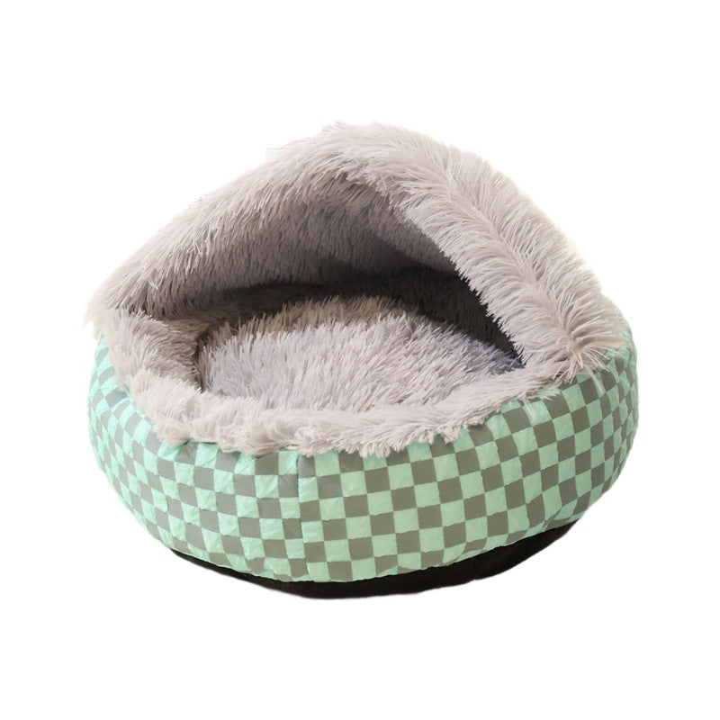 Karierte Kuschelhöhle Für Katzen