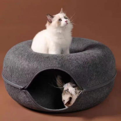 2in1 Premium Katzenbett Donut und Höhle