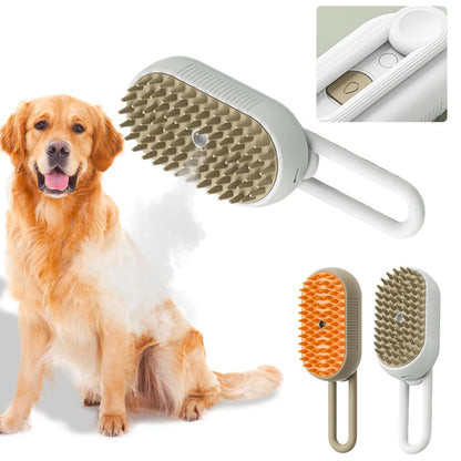 2-in-1 Hunde-Dampfpflegebürste