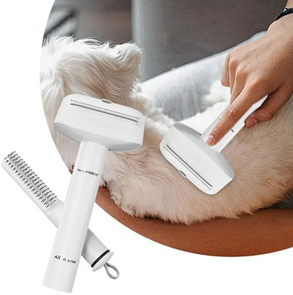 2-in-1 Haustierbürste Mit Felltrimmer Für Effektive Fellpflege
