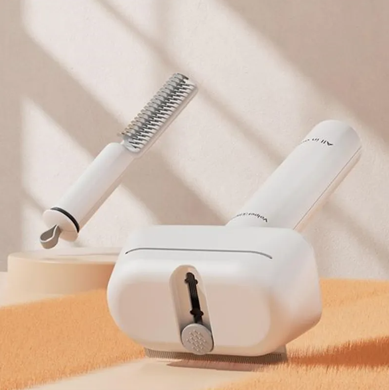 2-in-1 Haustierbürste Mit Felltrimmer Für Effektive Fellpflege