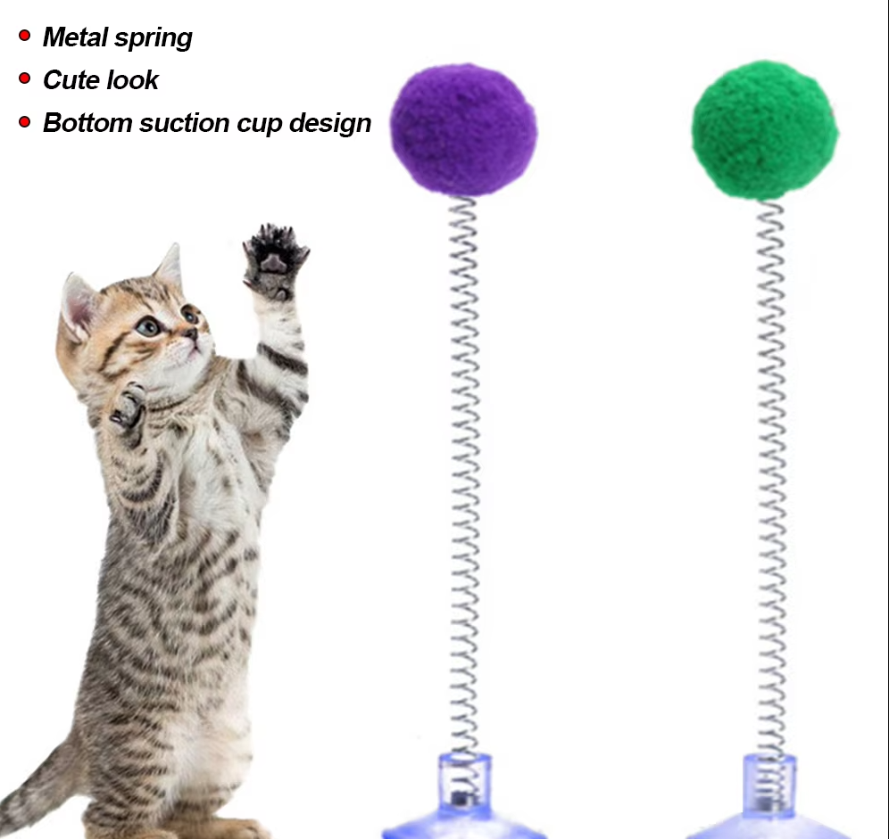 Federball Mit Saugnapf – Interaktives Katzen-Spielzeug