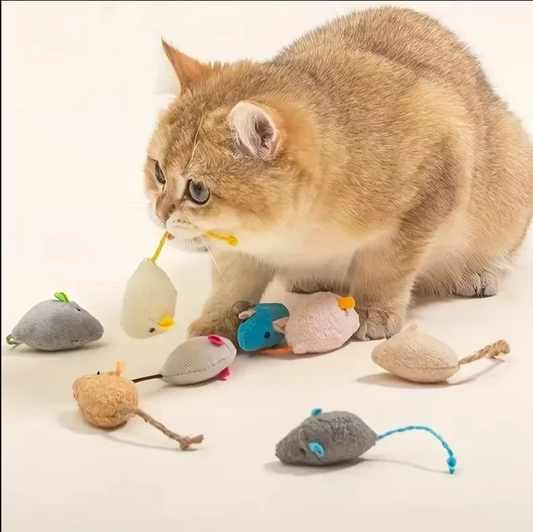 Plüsch-mäuse Katzenspielzeug – Set Aus Weichen Beutemäusen Für Interaktiven Spielspaß