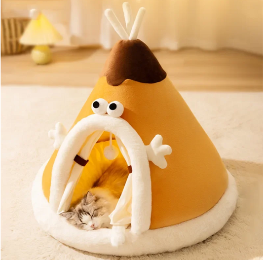 Bequemes Plüsch-Katzenzelt