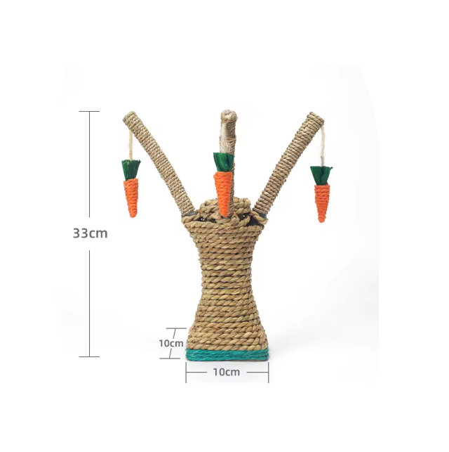 Katzenkratzbaum Im Baum-Design – Sisal-Kratzbaum mit Karotten-Spielzeugen