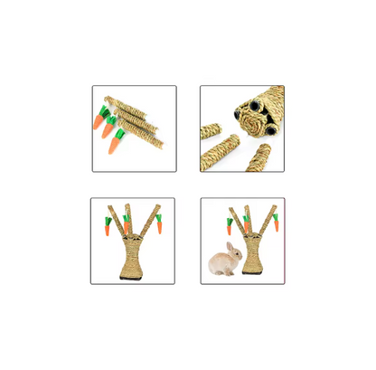 Katzenkratzbaum Im Baum-Design – Sisal-Kratzbaum mit Karotten-Spielzeugen