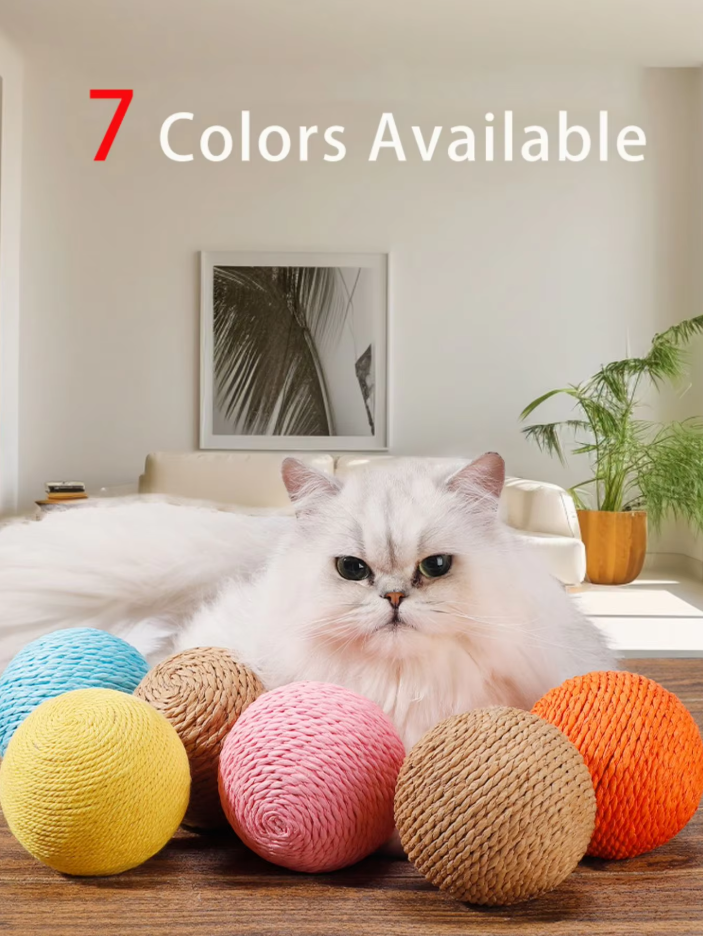 Natur-sisalball – Kratz- Und Spielball Für Katzen
