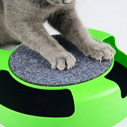 Interaktives Katzenspielzeug mit Maus – Spielzeug mit Beweglicher Maus für Katzen