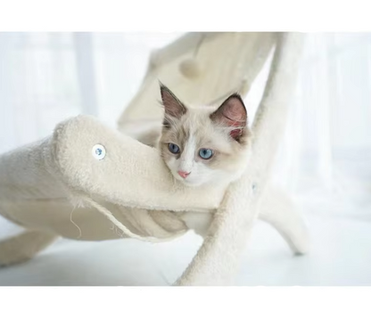 Katzen-liegestuhl Mit Kratzfläche – Bequemer Schlafplatz  Kratzmöbel In Einem