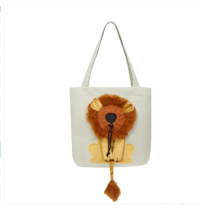Katzen-Tragetasche Im Löwen-Design – Süße Tasche für Katzen und Haustiere