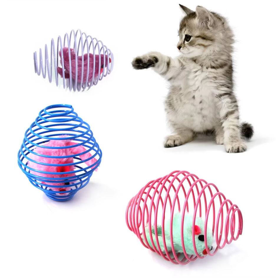 Mäuse In Spiralkäfig – Beutespiel Für Katzen