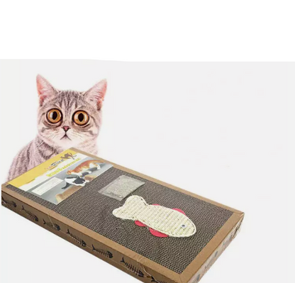 Katzen Kratzmatte mit Fischspielzeug – Umweltfreundlich und Stabil