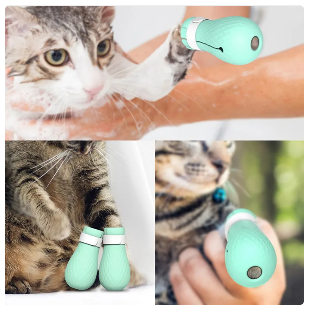 Krallenschutzkappe für Katzen mit Weichem Silikon zur Sicheren Fell- und Pfotenpflege