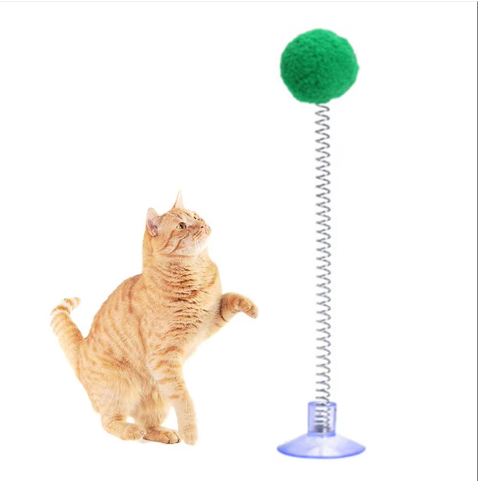 Federball Mit Saugnapf – Interaktives Katzen-Spielzeug