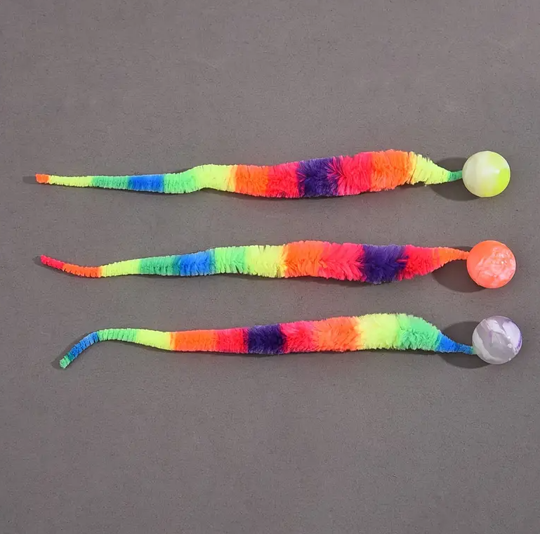 Interaktives Katzenspielzeug Mit Plüschschwanz Und Ball