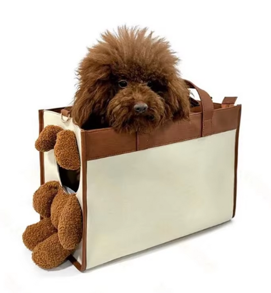 Elegante Handtasche für Haustiere – Tragbare Transporttasche für kleine Hunde und Katzen
