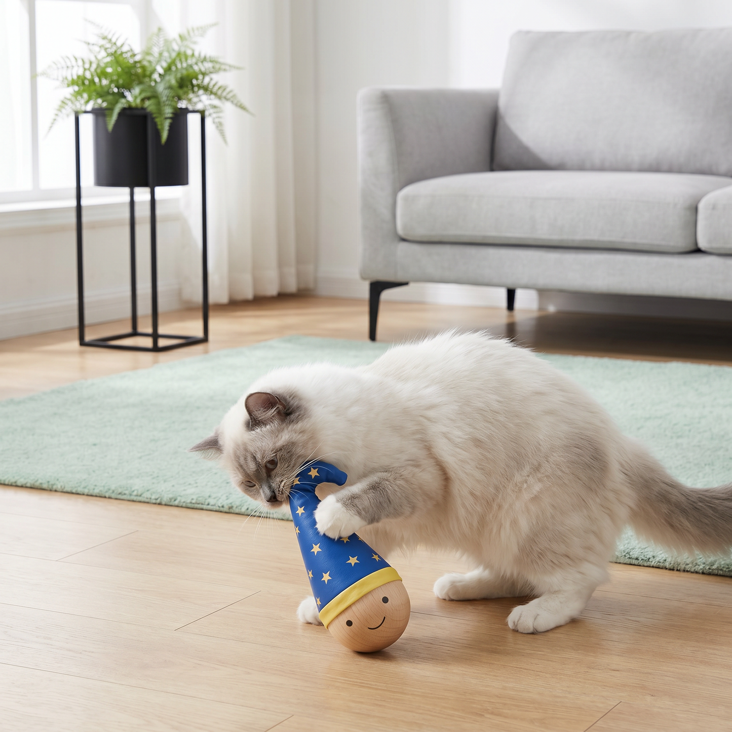 Federndes Katzenspielzeug – robustes Beschäftigungsspielzeug gegen Langeweile für Katzen