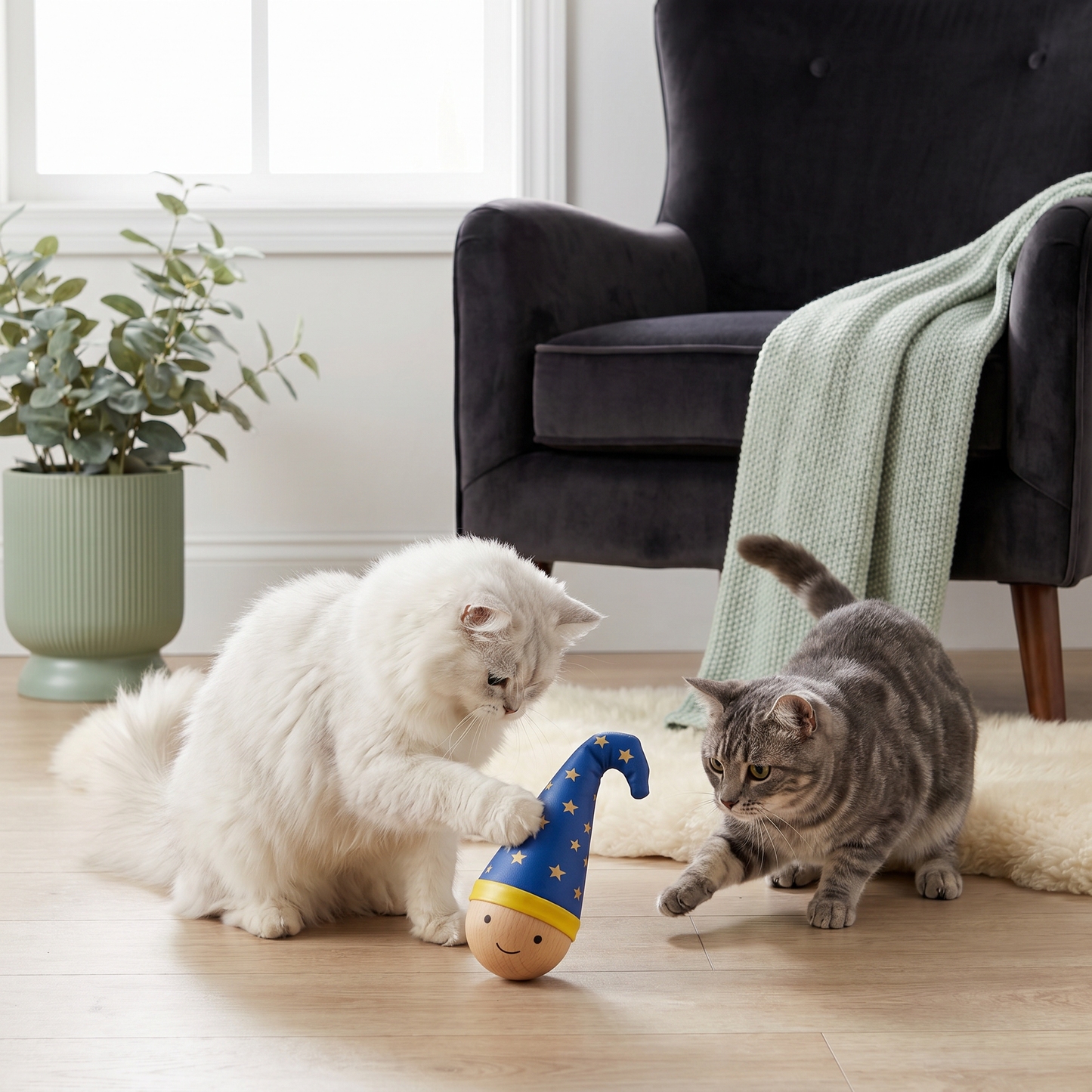 Federndes Katzenspielzeug – robustes Beschäftigungsspielzeug gegen Langeweile für Katzen