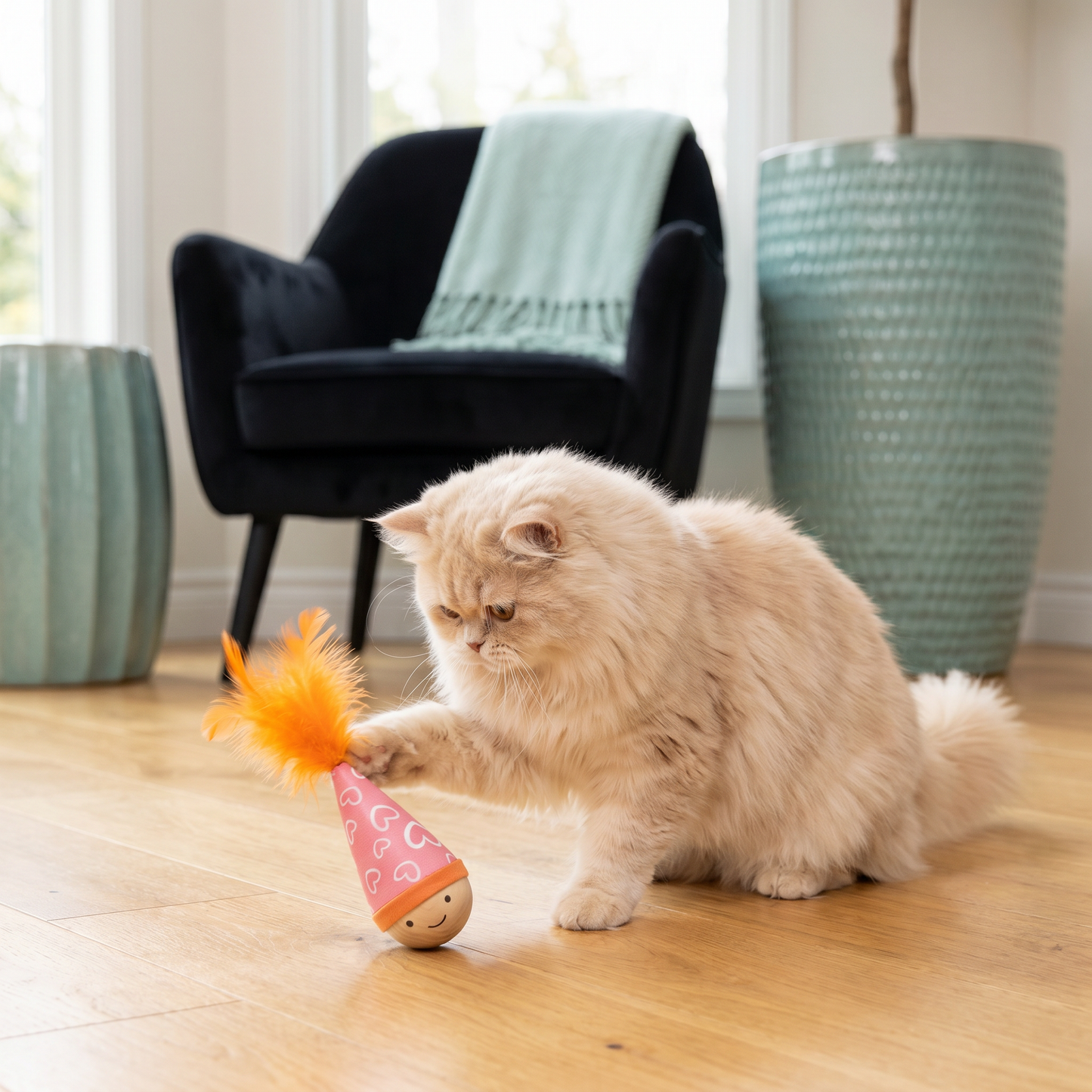 Federndes Katzenspielzeug – robustes Beschäftigungsspielzeug gegen Langeweile für Katzen