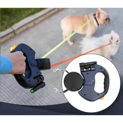 Doppelleine für Hunde mit Anti-Wickel-Funktion