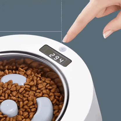 Automatischer Futterspender für Hunde und Katzen – Interaktive Futterschale mit Digitalanzeige