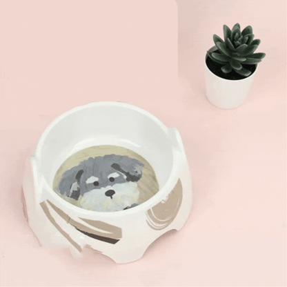 Hundeschüssel Keramik mit Hundebild – Futter- und Wasserschale für Hunde