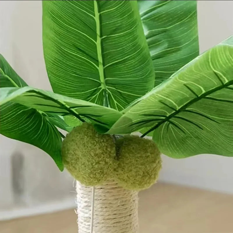 Katzenkratzbaum Im Palmen-Design – Sisal Kratzbaum mit Bällen zum Spielen