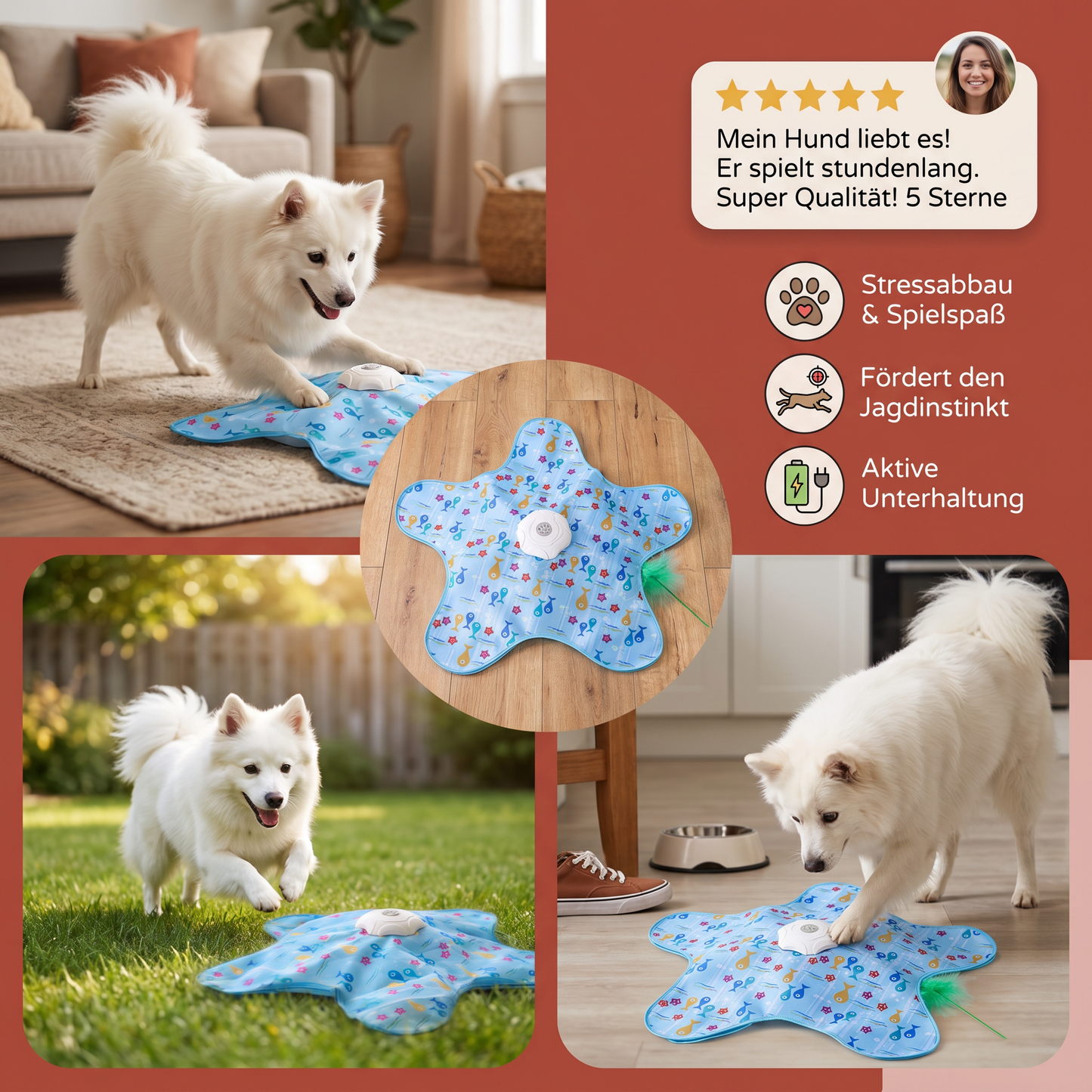 HuntingFun Dog Pro – Automatisches Hundespielzeug für Stressabbau und Spielspaß