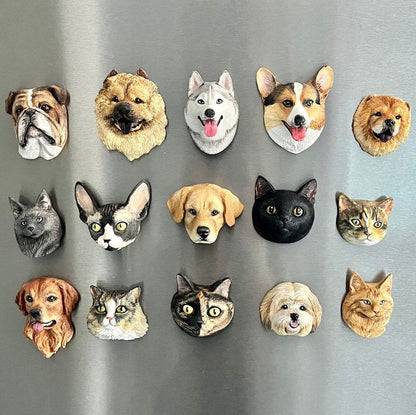 Personalisierte Tierkopf-Magnete für die Küche