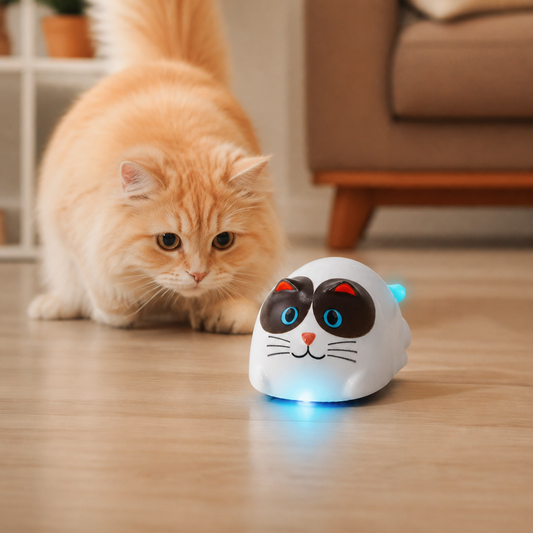 Berührungsgesteuertes intelligentes Katzenspielzeug in Roboterform