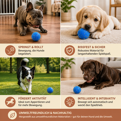 Umweltfreundlicher, bissfester, intelligenter, interaktiver, automatischer Hundeball