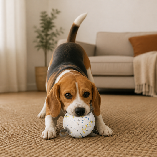 Umweltfreundlicher, unzerstörbarer Hundeball – bissfestes, interaktives Zieh- und Apportierspielzeug