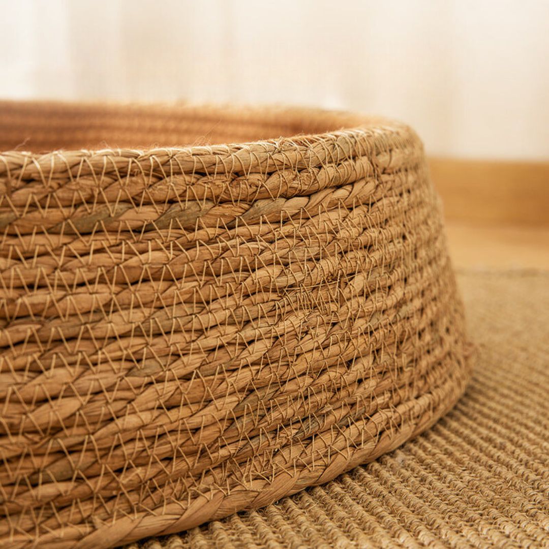 Handgefertigtes Rattan-schlafnest Für Katzen