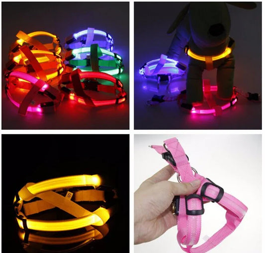 LED-Geschirr für Hunde mit Reflektoren