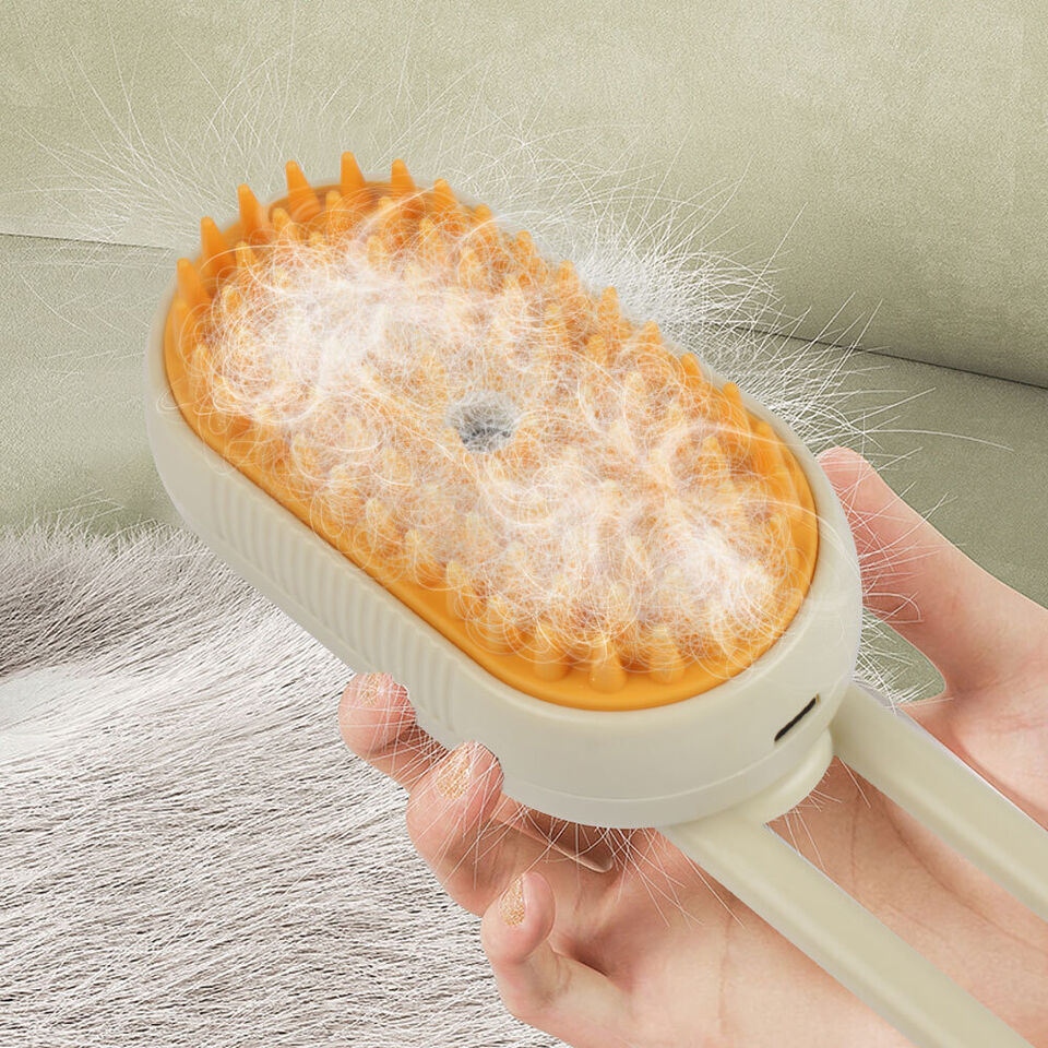 2-in-1 Hunde-Dampfpflegebürste