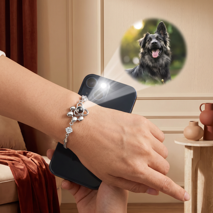 Personalisiertes Pfoten-Foto-Projektions-Andenkenarmband