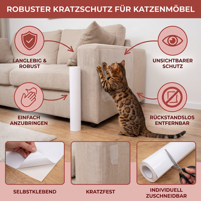 Robuster Kratzschutz für Katzenmöbel