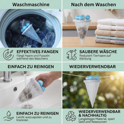 Wäsche Tierhaar Filter für die Waschmaschine – Wiederverwendbarer Fangbeutel